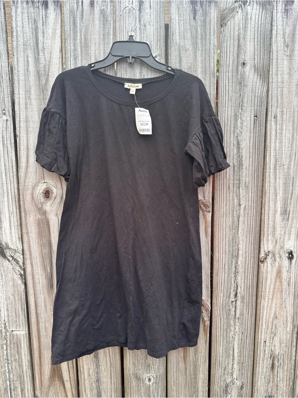 Rolla Coster Black Puff Short-Sleeve Tunic Top
